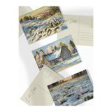 Henno Mini Boy (10x7 cm) 6’lı Kış Manzaralı Kartpostal Seti – Karlı Doğa Temalı, Koleksiyonluk Postcard