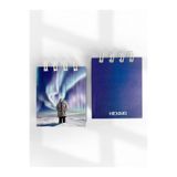 Henno Uzay Işıkları ve Kutup Temalı Mini Cep Defteri – 6x7 cm Spiralli Defter, İlham Verici Tasarım