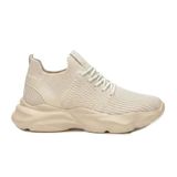 Henta Premium Bej Triko Bağcıklı Slip-On Kadın Spor Ayakkabı