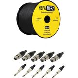 Hepa Merz Connection Paket-6 Mikrofon Kablosu XLR-JAK Konnektör Paketi