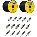 Hepa Merz Connection Paket-8 Mikrofon Kablosu Jak XLR Konnektör Paketi