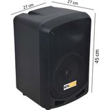 Hepa Merz HS-300 Taşınabilir Şarjlı Ses Sistemi Mikrofonlu Bluetooth Usb 6.5 İNÇ 300W