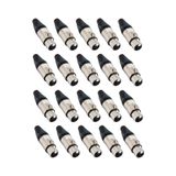 Hepa Merz SFC-F11-20X 20 Adet 3 Pinli XLR Canon Dişi Silver Konnektör Paketi