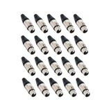Hepa Merz SFC-F11-20X Canon Dişi 3 Pinli XLR Silver Konnektör (20 ADET)
