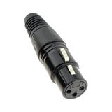 Hepa Merz SFC-F21 Canon Dişi 3 Pinli XLR Siyah Konnektör