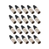 Hepa Merz SFC-M11-20X Canon Erkek 3 Pinli XLR Silver Konnektör (20 ADET)