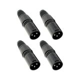 Hepa Merz SFC-M21-4X Canon Erkek 3 Pinli XLR Siyah Konnektör (4 ADET)