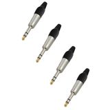 Hepa Merz Sfc-S63-4X 6.35Mm Stereo Jack Gitar Jack Erkek Jak (4 Adet)