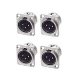 Hepa Merz Sfc-Sr11-4X Xlr Sase Erkek Canon 3 Pinli Xlr Sase Konnektor (4 Adet)