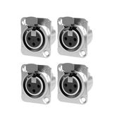 Hepa Merz SFC-SR12-4X Xlr Şase Dişi Canon 3 Pinli Xlr Şase Konnektör (4 Adet)