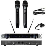 Hepa Merz Urx-286ee Üst Kalite 2'li El Tipi Uhf Telsiz Kablosuz Mikrofon Seti 2x100 Kanal