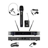 Hepa Merz Urx-286eh Üst Kalite 2'li El Ve Yaka Uhf Telsiz Kablosuz Mikrofon Seti 2x100 Kanal