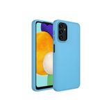 Hepaks Samsung Galaxy A04S Uyumlu Kılıf Metal Çerçeve Ve Buton Tasarımlı Silikon Luna Kapak Sierra Mavi