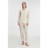 Hepici Arias Closet Fermuarlı Uzun Kol Sweatshirt Pantolon Takım Viskon ve Pamuklu Pijama Takımı