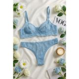 Hepimiz alalım Mavi Dantel Bralet & Külot İç Giyim Takımı