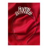 Hepimizin 1 Adet ROSE PEMBE Happy Birthday Yazılı Metal Parti Taç Doğum Günü Renkli Parti Tacı