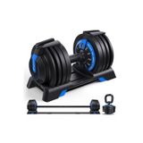 HEPİTOP Ayarlanabilir 3 in 1 Dumbbell Ağırlık Seti Dambıl Halter Kettlebell Kompakt Set 24 Kg