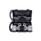 Hepitop Çantalı Döküm Plaka Dambıl Seti 20 Kg Krom Dumbbell Set