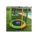 HEPİTOP Katlanabilir Ev Tipi Trambolin Fileli Korumalı Büyük Boy 140 Cm Çocuk Trampolini 5 Ft Trambolin