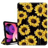 Hepix iPad Air 5. 4. Nesil Kalem Tutuculu Kılıf 2022 2020, iPad 11,9 inç Kılıf Ayçiçeği iPad Air 5 Kılıf Çiçek Çiçek Standı İnce Üç Katlı Koruyucu Darbeye Dayanıklı Kapak Otomatik Uyuma Uyandırma