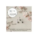 Heppii 3 Adet Mini Tektaş Cerrahi Çelik Piercing Tragus Helix Kıkırdak Conch Gold - Gümüş Renk 8 mm 2mm Taş