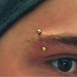 Heppii Cerrahi Çelik Gold Renkli Kaş Piercingi 6 Mm