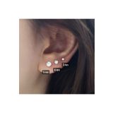Heppii Cerrahi Çelik Tektaş Küpe Seti 3 Parça Rose Gold Renk
