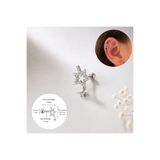 Heppii Cerrahi Çelik Yıldız Helix Piercing Kıkırdak Gümüş Renk