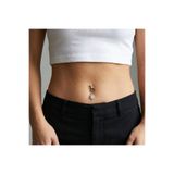 Heppii Deliksiz Kuzey Yıldızı Sallantılı Sıkıştırma Klipsli Göbek Piercingi Belly Piercing