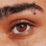 Heppii Gümüş Renkli Cerrahi Çelik Kaş Piercingi 8 Mm