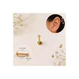 Heppii Mini Tektaş Cerrahi Çelik Piercing Tragus Helix Kıkırdak Conch Gold Renk 8 mm