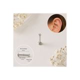 Heppii Mini Tektaş Cerrahi Çelik Piercing Tragus Helix Kıkırdak Conch Gümüş Renk 8 mm