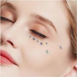 Heppii Renkli Yıldız Yüz ve Vücut Taşı Makeup Stickers Kendinden Yapışkanlı Makyaj Taşı Tırnak Taşı Ha