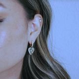 Heppii Tektaş Çelik Piercing Tragus Helix Kıkırdak Conch Gümüş Renk 8 MM
