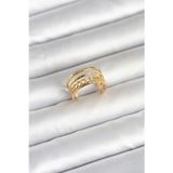 Hepsi Bayi 316L Çelik Gold Renk Zincirli Vintage Model Kadın Yüzük 5886
