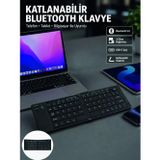 Hepsi Bayi Katlanabilir Bluetooth Klavye 3 Cihaz Bağlantılı Kablosuz Taşınabilir Klavye