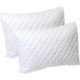 Hepsi Dahice Kapitone Yastık Koruma Kılıfı Pamuk 2’Li Paket - 50 x 70 cm - Beyaz