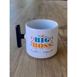 Hepsi Enteresan Big Boss Kupası, Patron Kupası, Kişiye Özel Porselen T Kupa, Doğum Günü Hediyesi