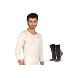 Hepsidahice Erkek Yün Uzun Kollu Fanila - Doğal Termal - XL