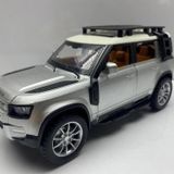 Hepsilazım Land Rover Defender Metal Araba 23 Cm Sesli Işıklı Kapılar Bagaj Kaput Açılır Oyuncak Demir Araç