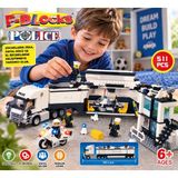 Hepsilazım Oyuncak 511 Parça City Blok Polis Karakolu Tır Figürlü ve Motorlu Yapı Modeli LEGO Set