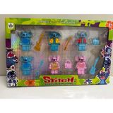 Hepsilazım Stitch Figür Seti – Aksesuarli Oyuncak Set (12 Parça) - Mavi - Kırmızı - Yeşil - Sarı