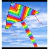 Hepsilazım Uçurtma Gökkuşağı Desenli 140X170 Jumbo Büyük Boy Uçurma Fiber Çıta Kolay Kurulum