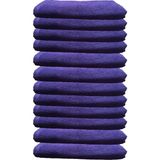 Hepsine Rakip 12'li Paket Boya Tutmayan Mikrofiber El Yüz Havlusu 50 x 90 cm - Mor