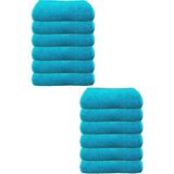 Hepsine Rakip 12'li Paket Boya Tutmayan Mikrofiber El Yüz Havlusu 50 x 90 cm - Turkuaz
