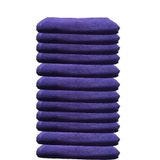 Hepsine Rakip 12li Paket Boya Tutmayan Mikrofiber El Yüz Spor Kuaför Havlusu 50X90 Cm Mor