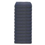 Hepsine Rakip 12li Paket Boya Tutmayan Mikrofiber El Yüz Spor Kuaför Havlusu 50X90 Cm Siyah