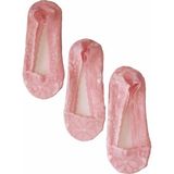 Hepsine Rakip 3lü Kadın Dantel Babet Pamuklu Çorap Çarık Renkli - Pembe - 35 - 39