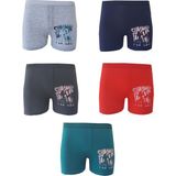 Hepsine Rakip 5li Erkek Çocuk Boxer Renkli Desenli Eğlenceli Rahat - 9 - 11 Yaş - Karışık