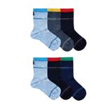 Hepsine Rakip 6lı Erkek Çocuk Modal Dikişsiz Soket Çorap Rahat Sıkmaz Karışık 5-6 yaş